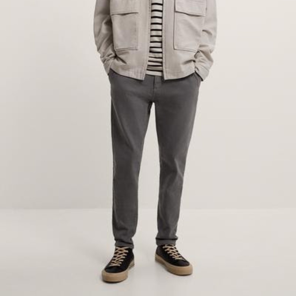 NWT, MEN'S ZARA SOLID COLOR CHINO PANTS, 34